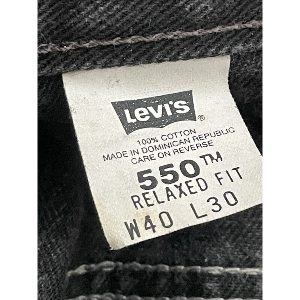 Vintage Levis Men's‎ 550 Denim Jeans 40x30 Black Made in USA 90s